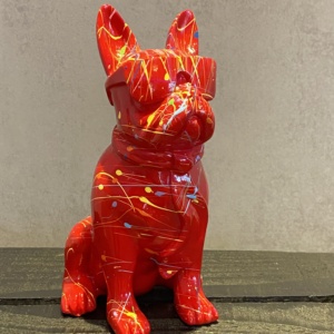 Bulldog Art Graffiti Rood