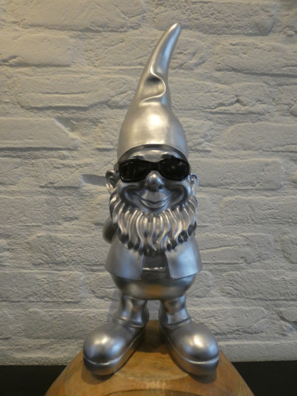 Kabouter met Zonnebril Zilver